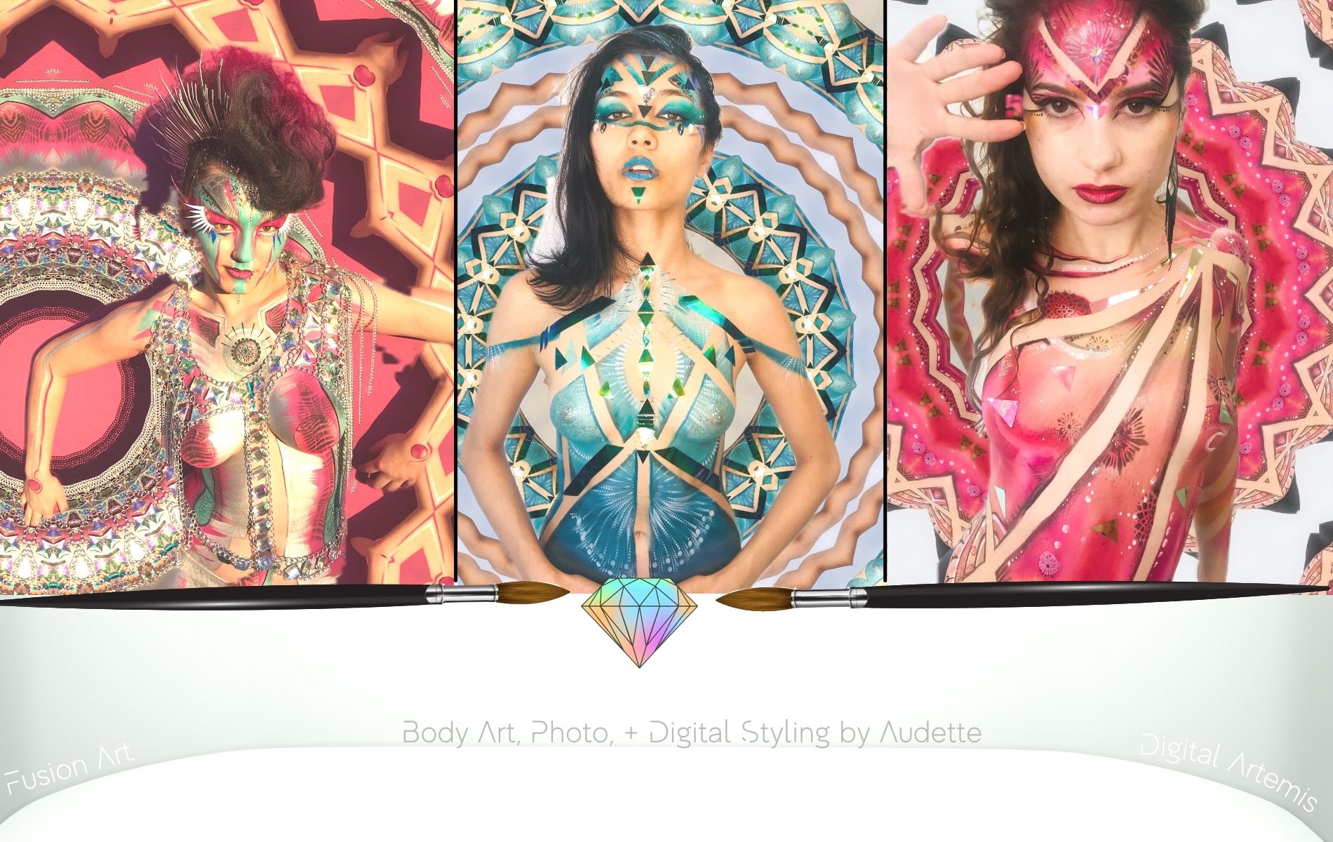 Body Art Graphic design Collage Kaleidoscope by Audette